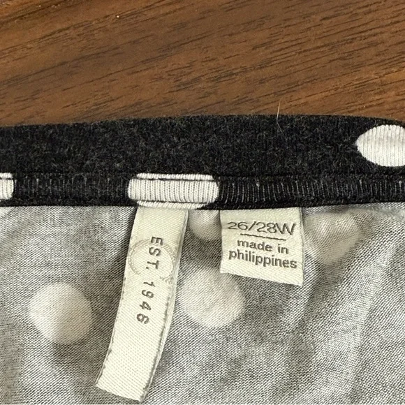 Cato 26/28W Black White Polka Dot Ruffle Sleeve Tunic Top Plus Size Chic - Picture 5 of 8